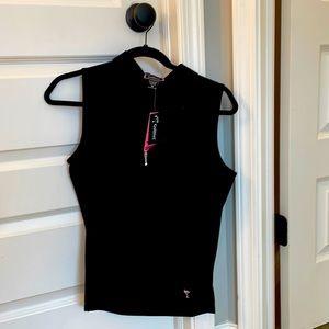 NWT Medium, Black Golftini sleeveless zip tech. UPF 30 Retails for $88usd